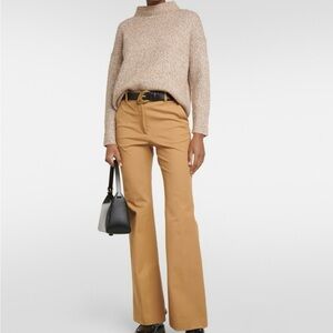 Vince Wool Alpaca Cozy Turtleneck Boxy Speckled Camel Sweater XS Quiet Luxury